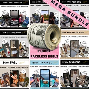 Oltre 21000 reel e video senza volto per influencer / reel di viaggi e auto di lusso / reel di stili di vita ricchi / reel di lusso alla melanina / reel milionario