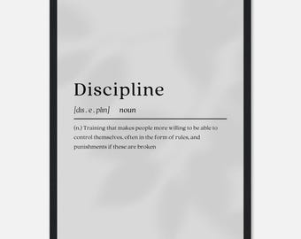 Motivational Poster, Discipline Poster for Office &amp; Home Decor ...