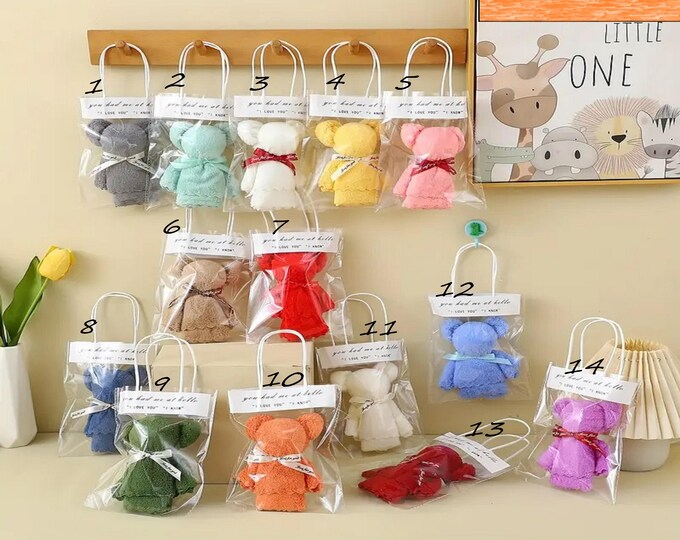 Teddy Bear Tower Baby Shower Favors, Towel Baby Shower Favors for Teddy ...