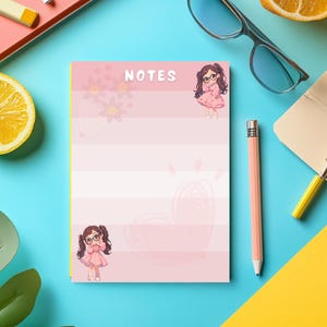 Pink Digital Printable Notepad and Weekly Planner / Yellow Memo Pad ...