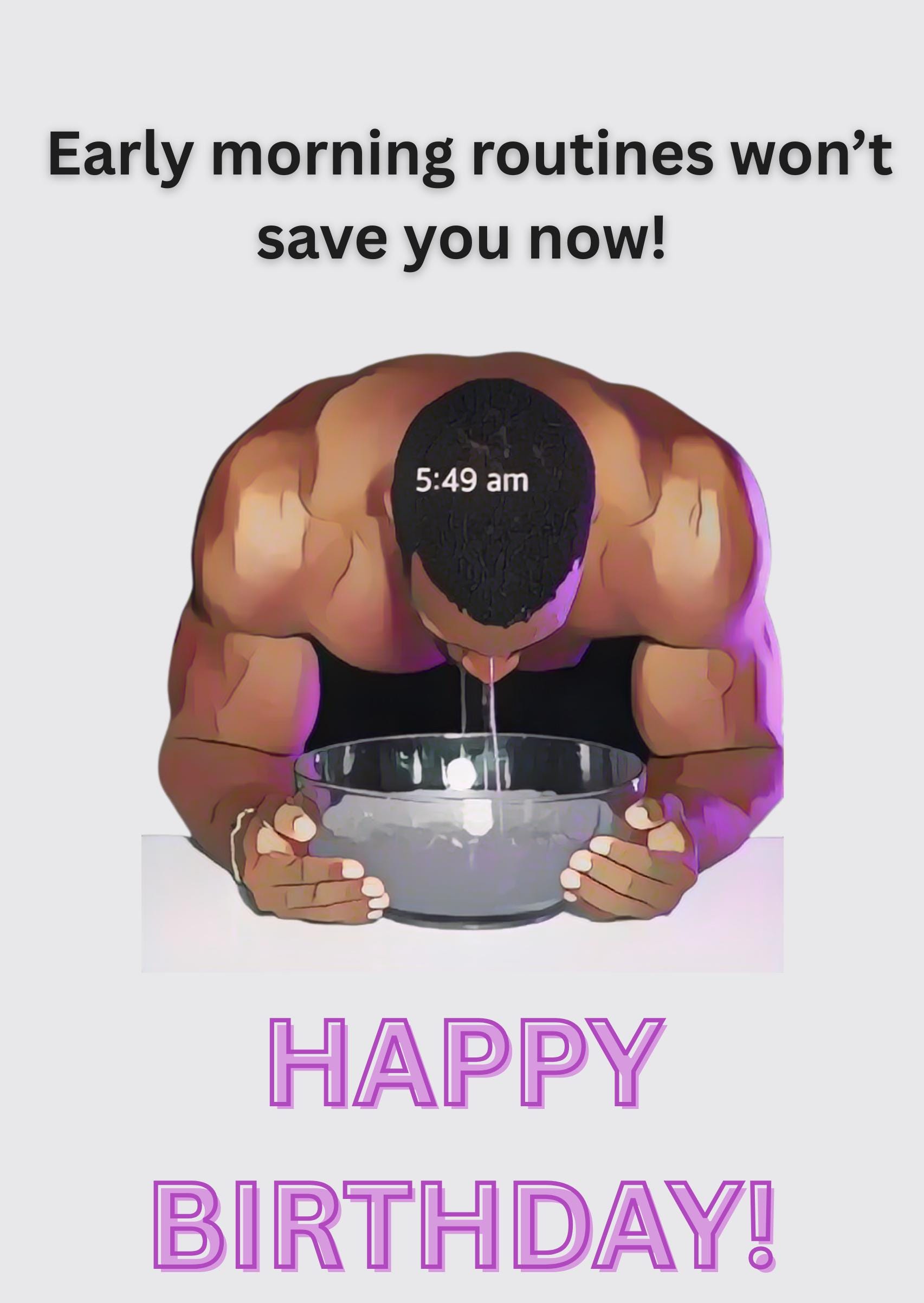 Funny Birthday Card | Morning Routines | Influencers | Fitness | Ashton ...