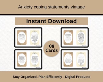 Mental Health Cards | Digital Download Anxiety Relief Flashcards, Mindfulness Tool, Therapy Tools, Self Help, Self Love, Instant Download