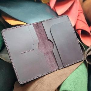Cartera de viaje de cuero personalizada para la familia