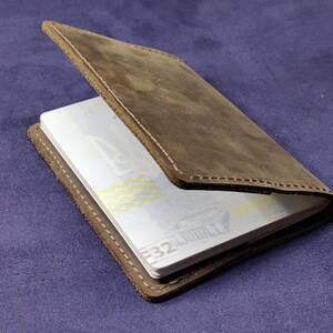 Handmade Full-Grain Leather Passport Cover: Personalized Travel Wallet