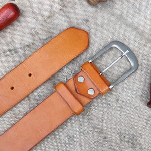 Leather Belt, Full Grain Leather Belt, Mens Leather Belt, Gift For Boyfriend, Brass Buckle