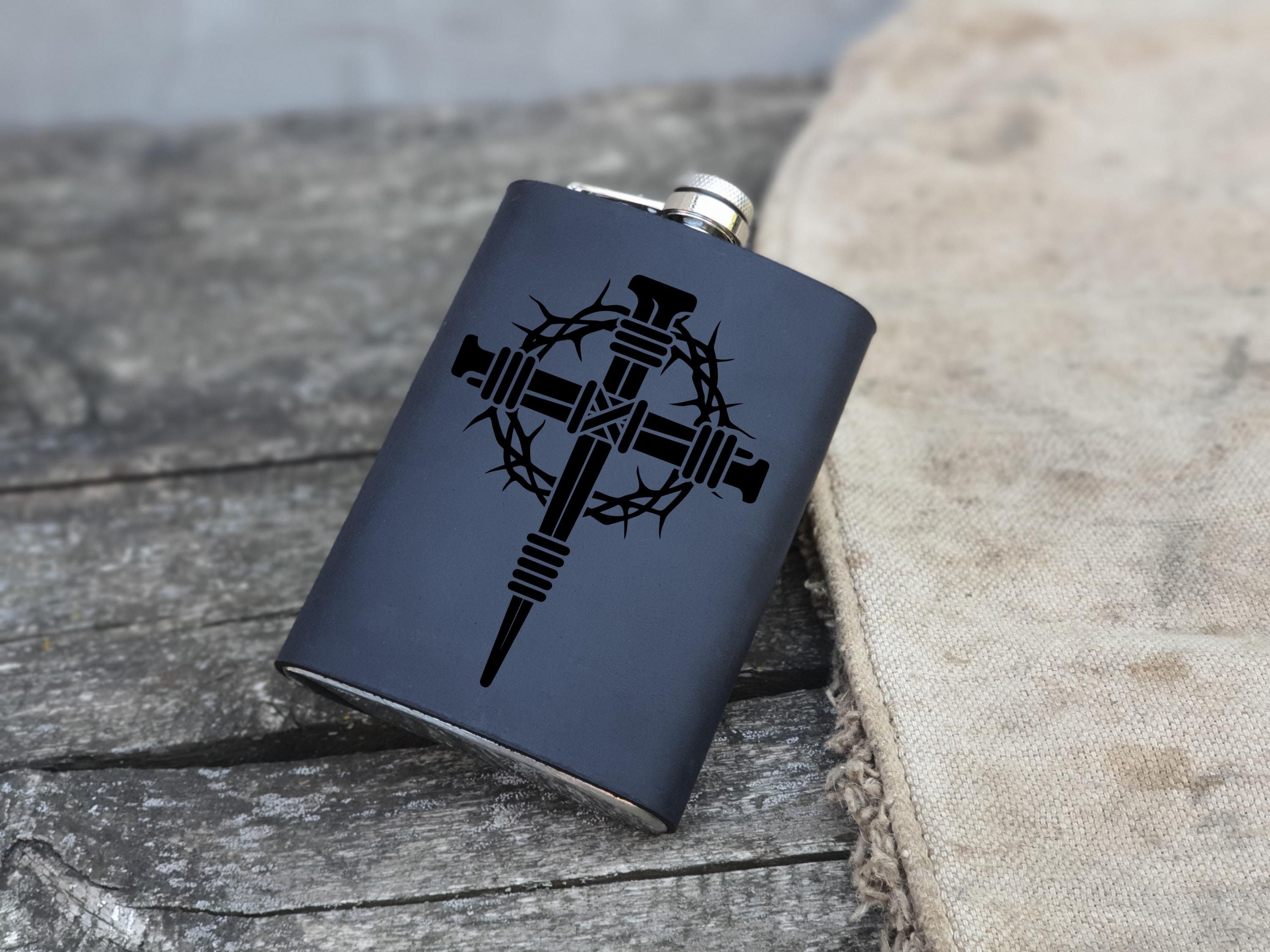 Flask God Leather Flask for Devotee, the Son of God Jesus Christ Leather Flask ...