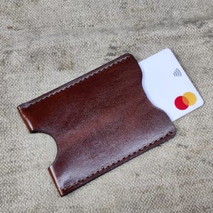 Cartera de cuero para tarjetas, Tarjetero de cuero, Cartera porta tarjetas, Tarjetero de visita, Billetera pequeña, Tarjetero de crédito