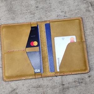 Cartera de cuero / Cartera de viaje / Funda para pasaporte / Funda de cuero