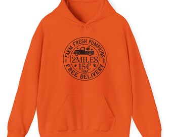 Sudadera con capucha de entrega de calabaza fresca: Sudadera otoñal cómoda