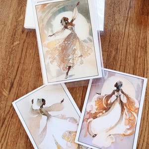 Greeting Card Set African American Stationary Black Women Greeting Cards 10 Artistic Blank Note Cards Unique Cards of Beautiful Black Women