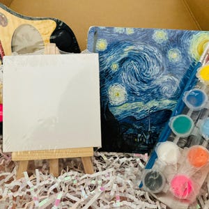 Art Gift Box - Art Therapy, Art Beginner Kit, Paint Set, Acrylic Paint, Watercolors, Birthday Gift, Starter Kit for Artist, Birthday Gift