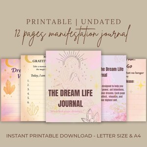 The Dream Life Journal - Manifestation & Gratitude Planner | Law of Attraction Printable