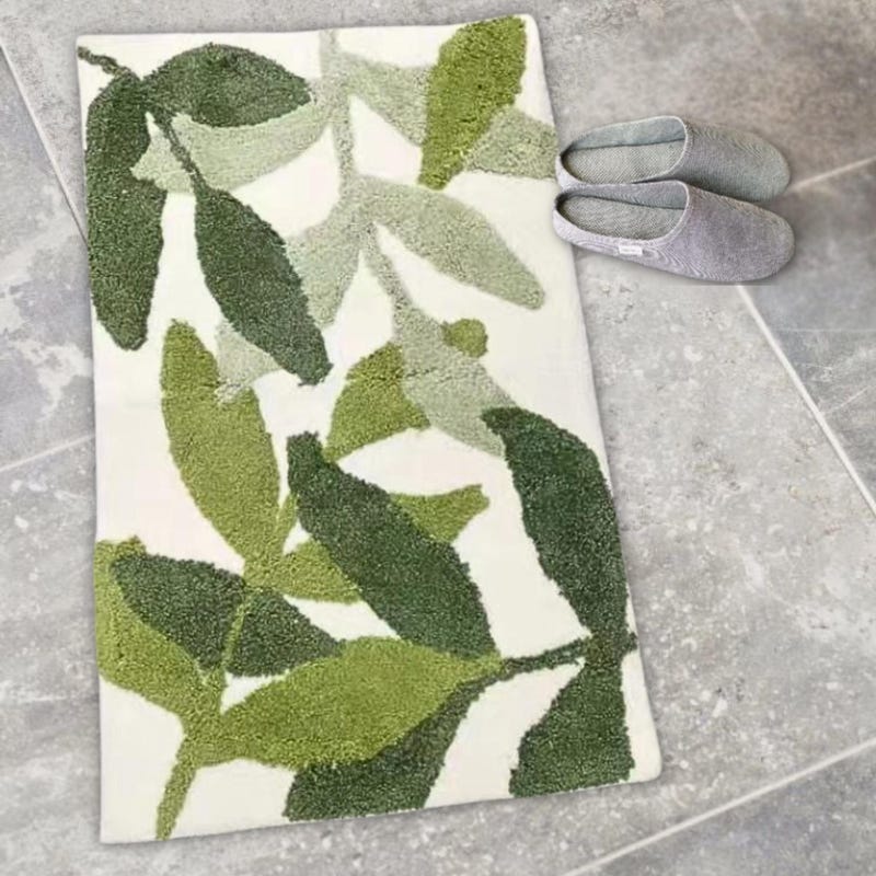 Green Toweling Bathroom Mat main image 1