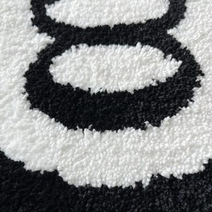 8 Ball Rug Tufted Round Carpet, Non Slip Billiard Area Rug, Aesthetic Game Room Decor, Plush Black White Bedroom Rug, Cool Gift for Him image 10