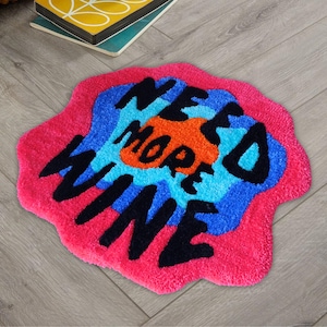 ¿Necesitas más vino? Alfombra de pasillo con letras nórdicas, alfombra con mechones, alfombra para sala de estar, alfombra para baño, alfombra suave para dormitorio, felpudo con dibujos animados de anime