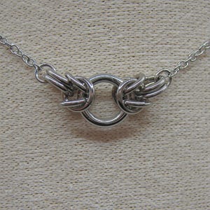 Delicate Byzantine Chainmail Necklace with O-Ring Accent