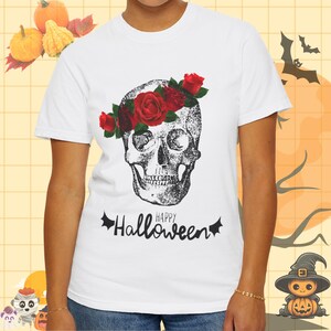 Happy Skull T-shirt, Skull graphic tee, Skull lover shirt, Fun skull design, Gothic skull T-shirt, Quirky skull shirt,  Skull shirt for men