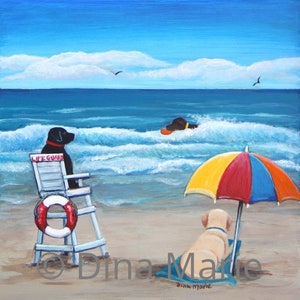 Labrador retriever illustrations prints from paintings