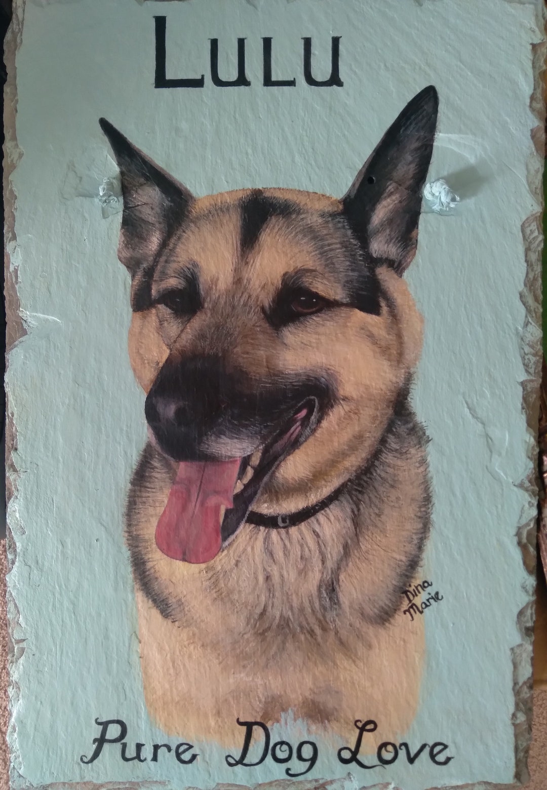 Custom Hand Painted Pet Memorial Painting Portrait ~ Dog Cat Painted ...