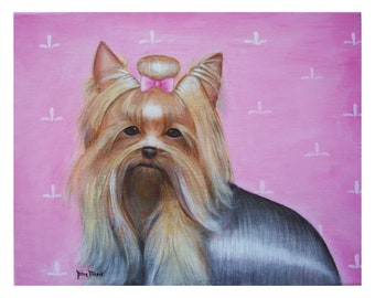 Yorkshire Terrier note card - pet painting
