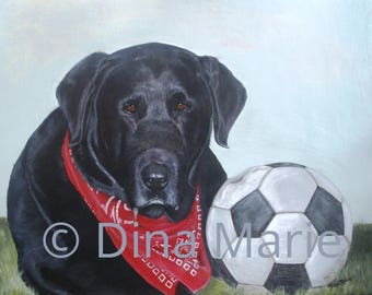 Black Labrador retriever Prints (giclee) from my original Paintings limited edition