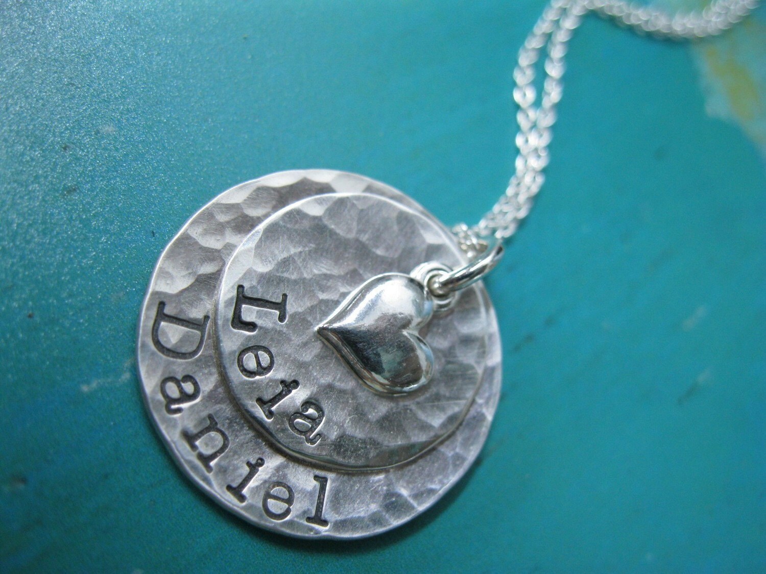Personalized Hand Stamped Sterling Silver Necklace Loving Etsy