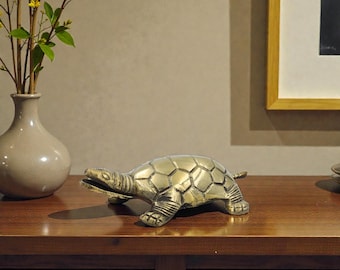 Brass Tortoise Vastu Turtle, Feng Shui Home Decor, Prosperity Symbol