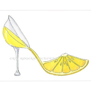 Lemoncello Stiletto Shoe Art Print image 1