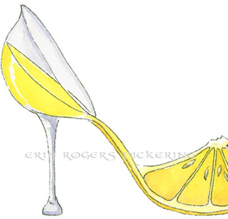 Lemoncello Stiletto Shoe Art Print image 2