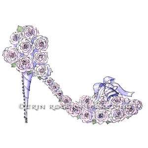 Wedding Bouquet Fantasy Shoe 5x7 print image 1