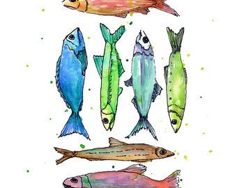 7 Fishes fine art print