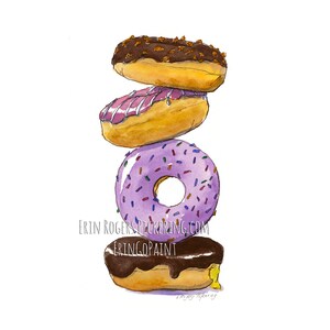 Donuts Food Art Kitchen art print Pastry