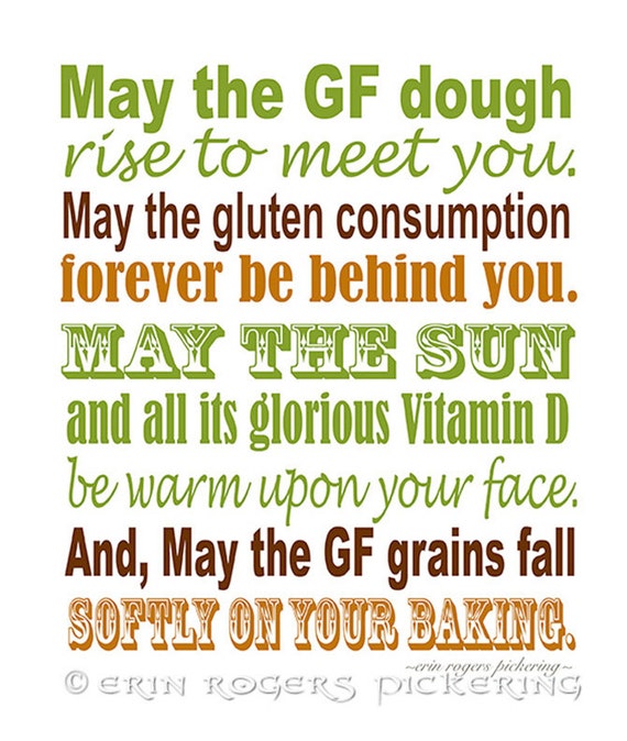 Gf Irish Blessing In Green And Gold 8x10 Kitchen Art Print Etsy