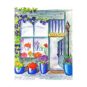 Flower Shop Storefront art print
