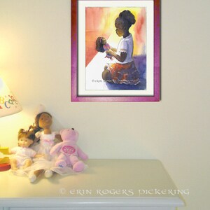 A Girl and her Doll 8x10 print image 5