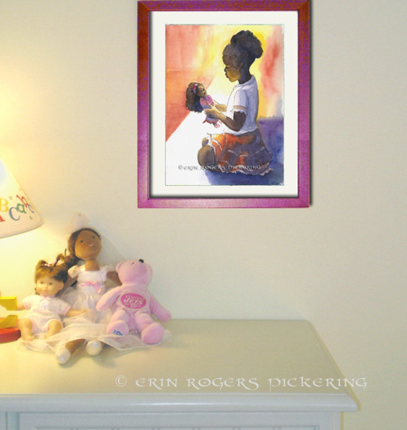 A Girl and her Doll 8x10 print image 5