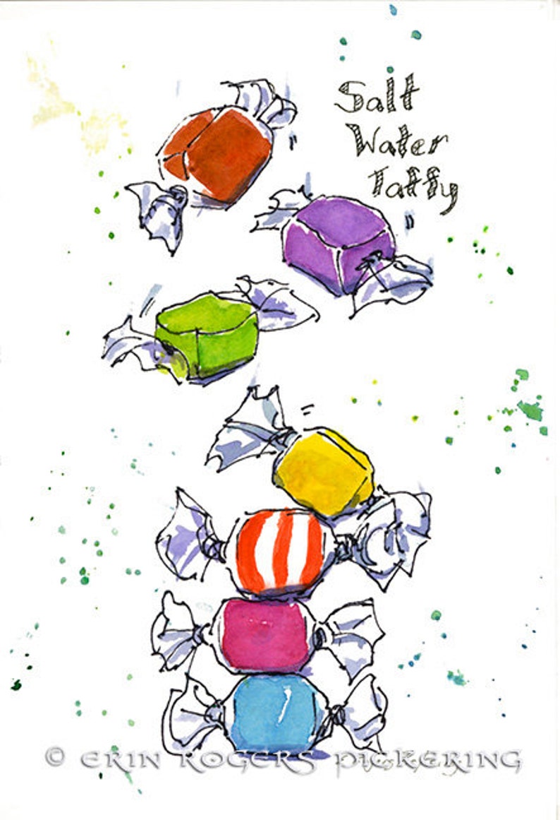 Salt Water Taffy 8x10 Art Print Etsy