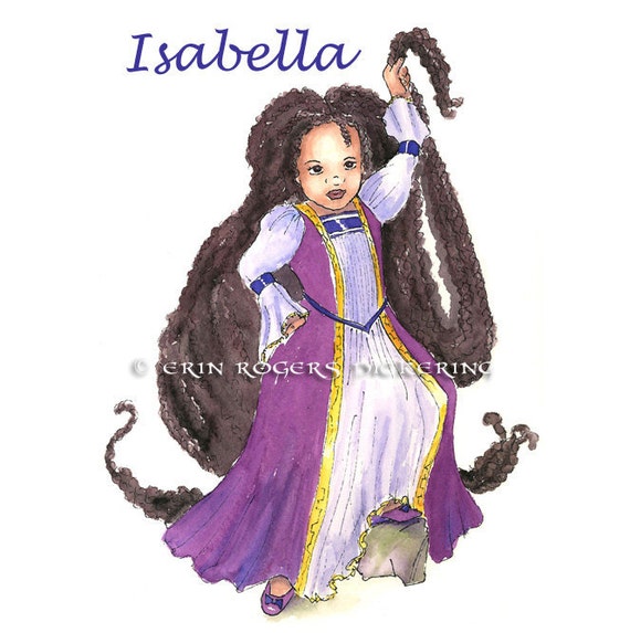 rapunzel in black dress African American Rapunzel With Twists Modern Fairy Tales 8x10 Print