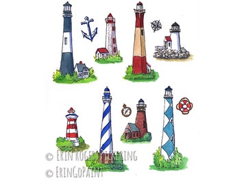 Lighthouses Coastal Fine Art Print