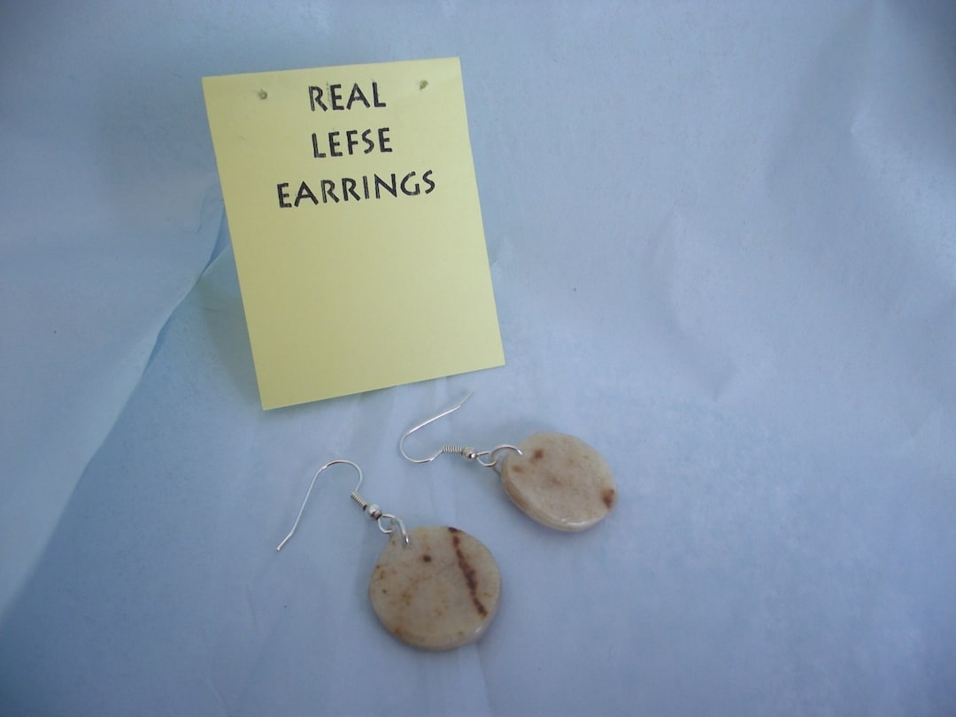Lefsa Lefse Earrings Swedish Norwegian Danish Scandanavian Etsy