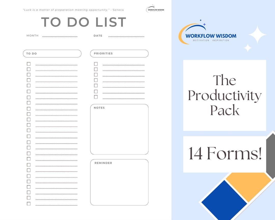 Productivity Packet Productivity Pack 1 Templates - Etsy