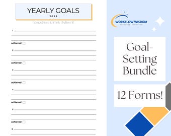 Paquete de páginas de planificación digital para el establecimiento de objetivos