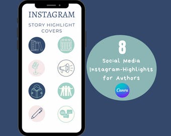 Autor Instagram Highlights Canva | Szablony pisarzy | Posty w mediach społecznościowych Autor | Pomysły na Instagram | Szablony Bookstagram | Cornflower