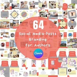 Author Instagram Posts Canva | Template Writers | Social Media Posts Author | Instagram Ideas | Bookstagram Templates | Sienna