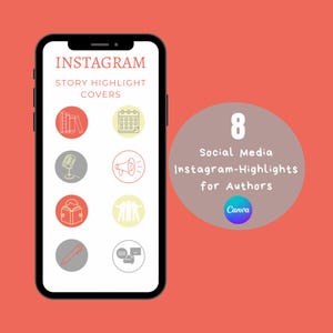 Author Instagram Highlights Canva | Template Writers | Social Media Posts Author | Instagram Ideas | Bookstagram Templates | Sienna
