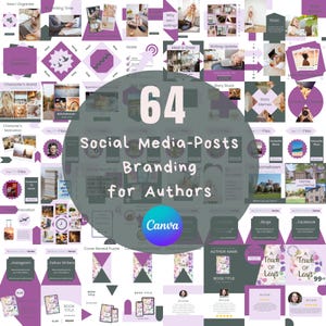Author Instagram Posts Canva | Template Writers | Social Media Posts Author | Instagram Ideas | Bookstagram Templates | River