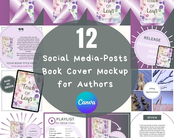 Autor Okładka Książki Mockups Canva | Szablony Pisarze | Posty w Mediach Społecznościowych Autor | Pomysły Na Instagram | Szablony Bookstagram | River