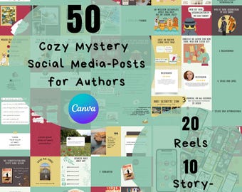 Romance Author Instagram Templates for Canva L Premade Templates for ...