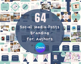 Author Instagram Posts Canva | Template Writers | Social Media Posts Author | Instagram Ideas | Bookstagram Templates | Cornflower