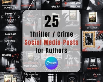 Thriller Crime Fiction Autore Modelli Instagram / Modificabili su Canva